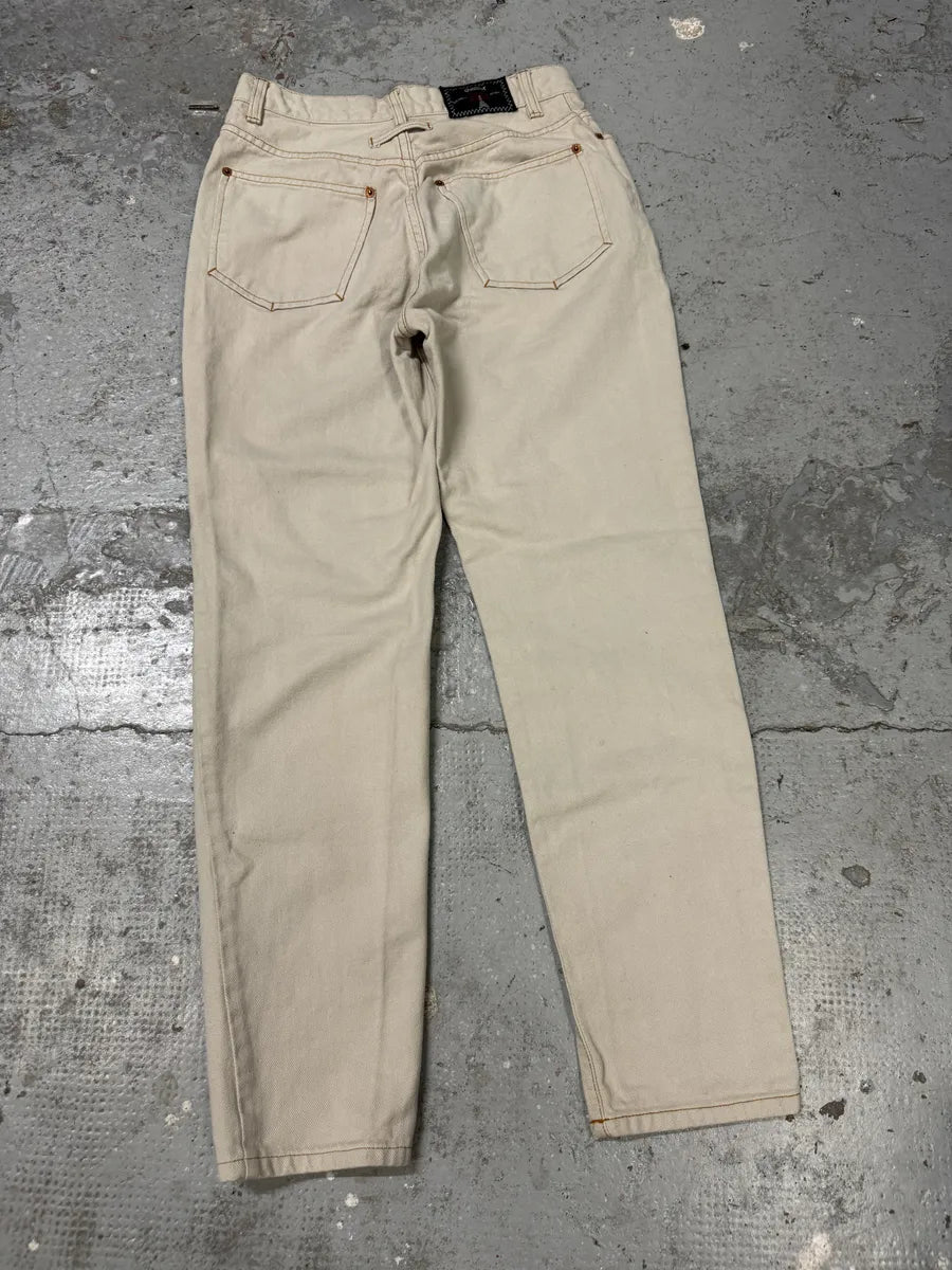 2000s Jean Paul Gaultier Minimalist Beige Pants AMKKaQt 4
