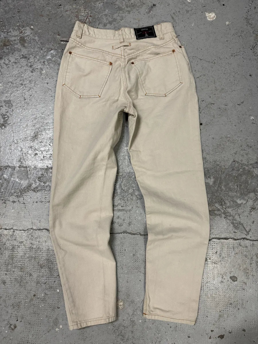 2000s Jean Paul Gaultier Minimalist Beige Pants AMKKaQt 5