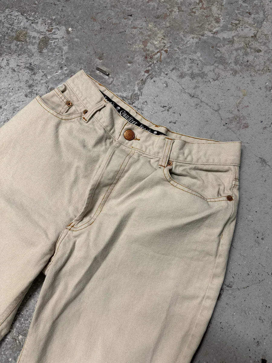 2000s Jean Paul Gaultier Minimalist Beige Pants AMKKaQt 9