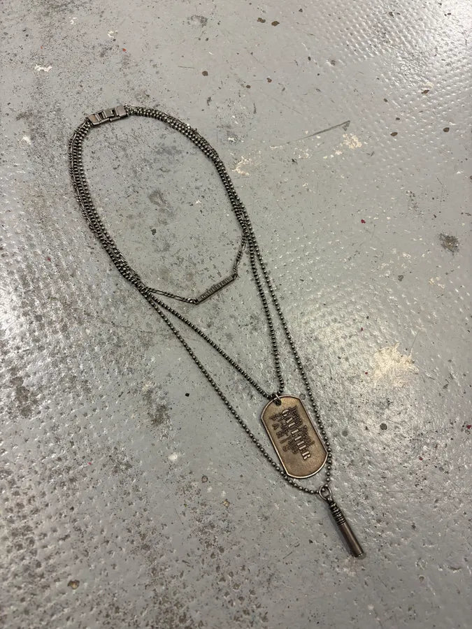 2000s Jean Paul Gaultier Multi Chains Dog Tag Necklace DSyHvqH 2