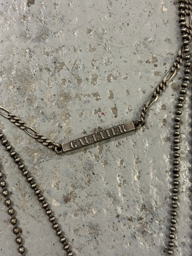 2000s Jean Paul Gaultier Multi Chains Dog Tag Necklace DSyHvqH 4