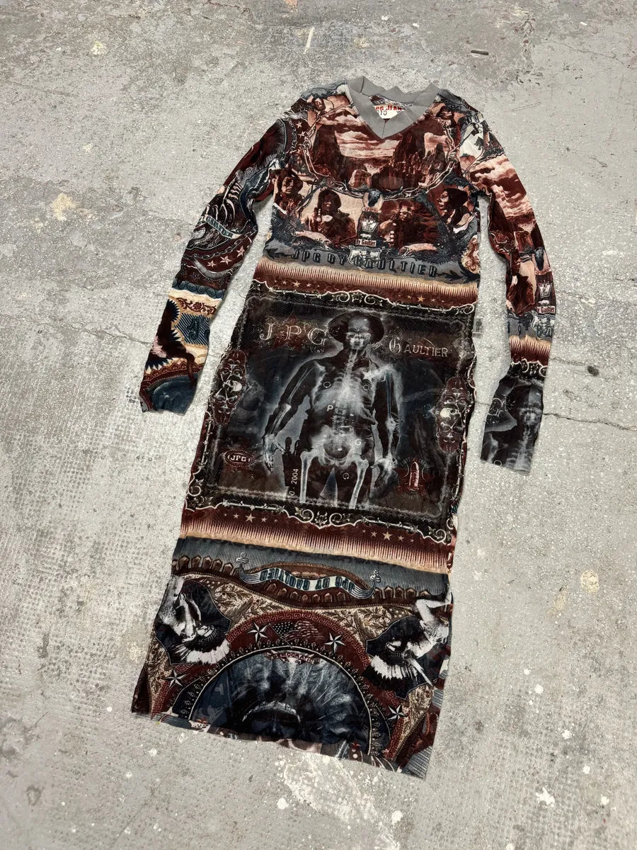 2000s Jean Paul Gaultier Native American Indian Dress gnUSIIG 5