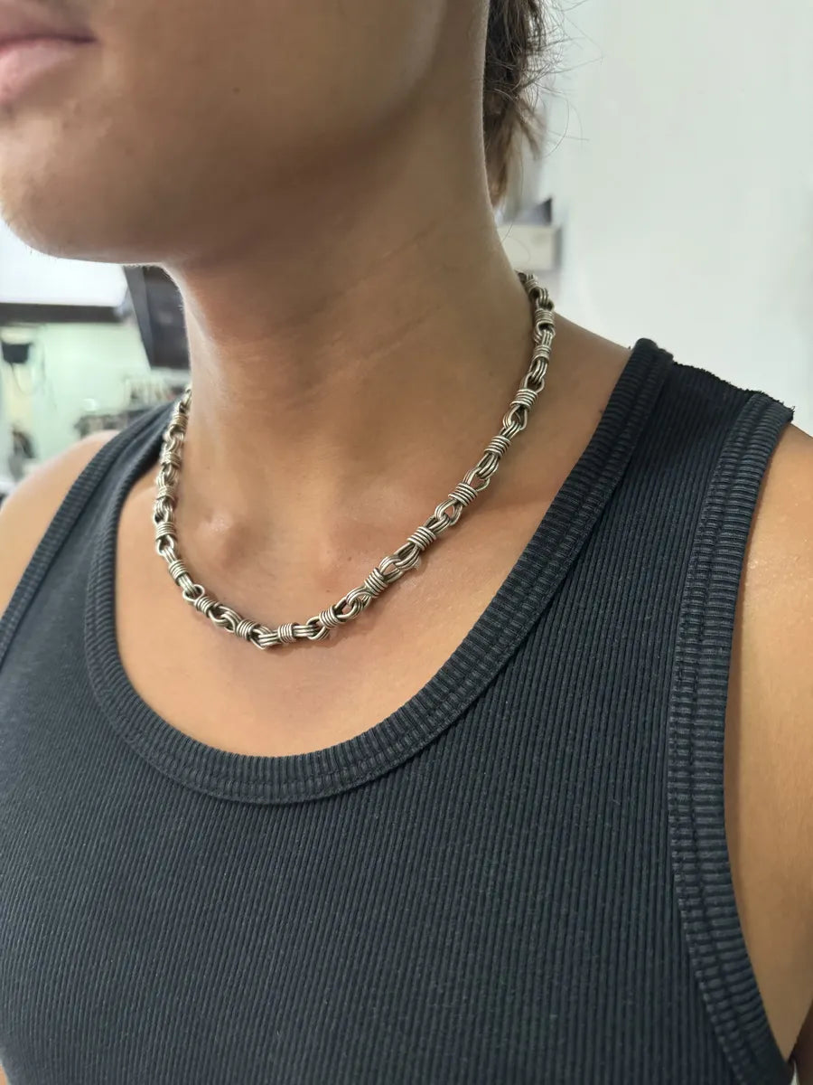 2000s Jean Paul Gaultier Naval Silver 925 Chain Necklace joVVkoa 1