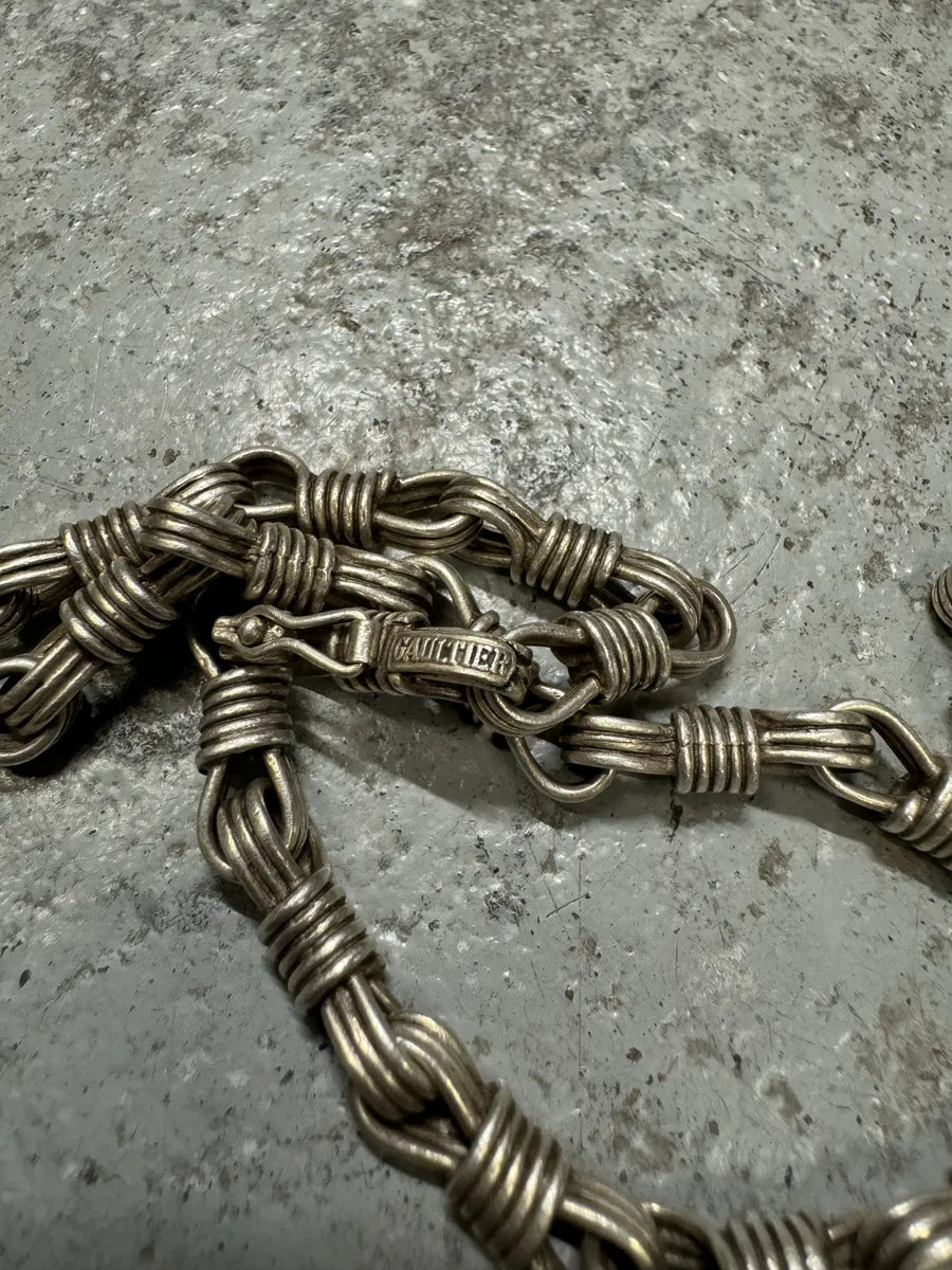 2000s Jean Paul Gaultier Naval Silver 925 Chain Necklace joVVkoa 9