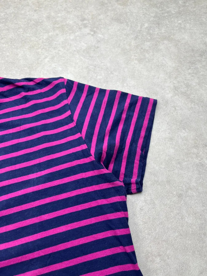 2000s Jean Paul Gaultier Navy & Pink Striped T-Shirt AfGRQCM 4