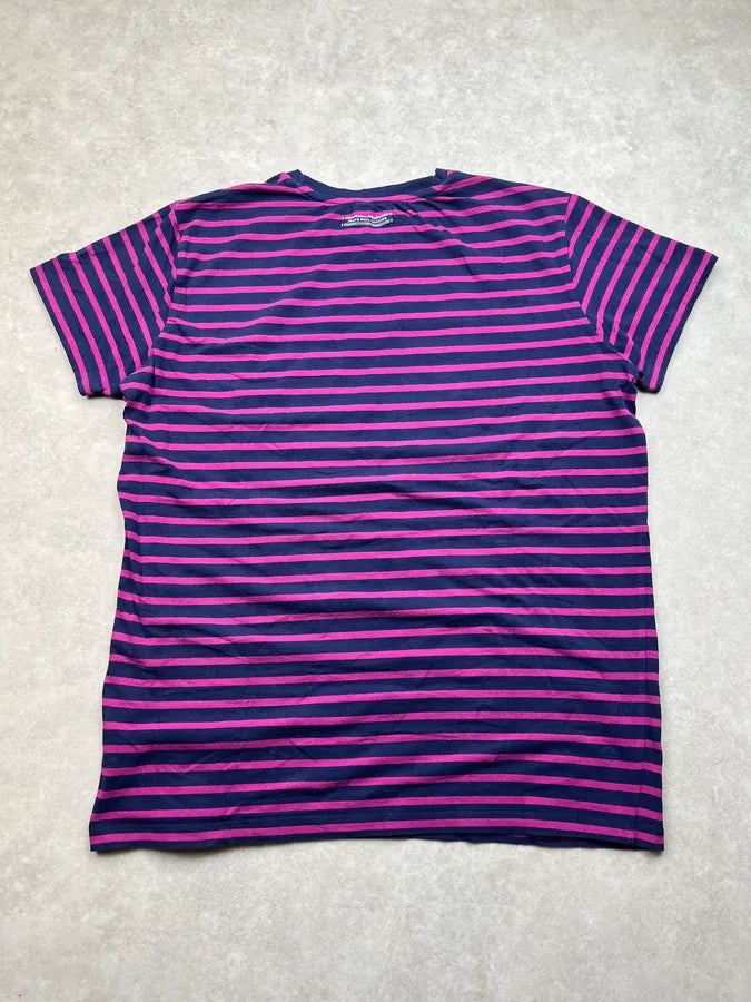 2000s Jean Paul Gaultier Navy & Pink Striped T-Shirt AfGRQCM 5