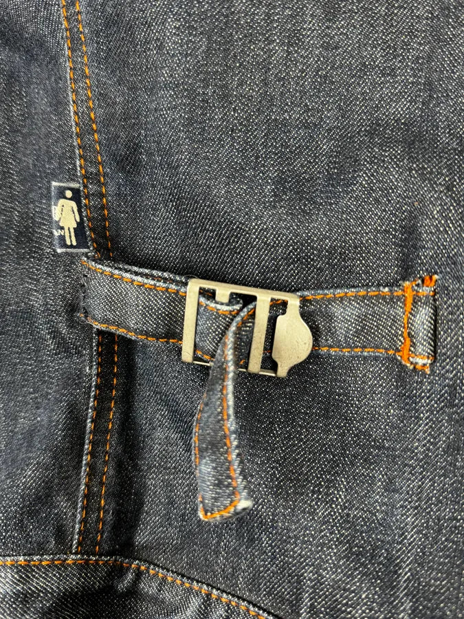 2000s Jean Paul Gaultier Navy Brut Denim Elastic Jacket QawXiMH 8