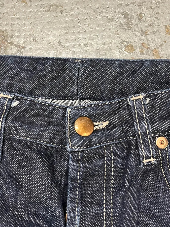 2000s Jean Paul Gaultier Navy Brut Denim Jeans PHHgwxV 5