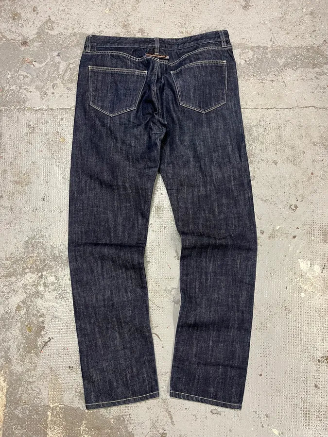 2000s Jean Paul Gaultier Navy Brut Denim Jeans PHHgwxV 2