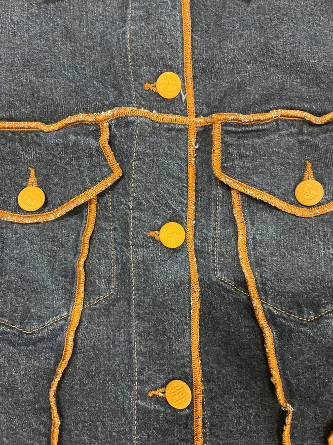 2000s Jean Paul Gaultier Navy Brut Denim Jacket ZBFwvKj 7