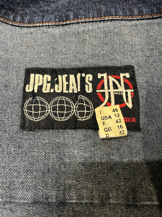 2000s Jean Paul Gaultier Navy Brut Denim Jacket ZBFwvKj 9