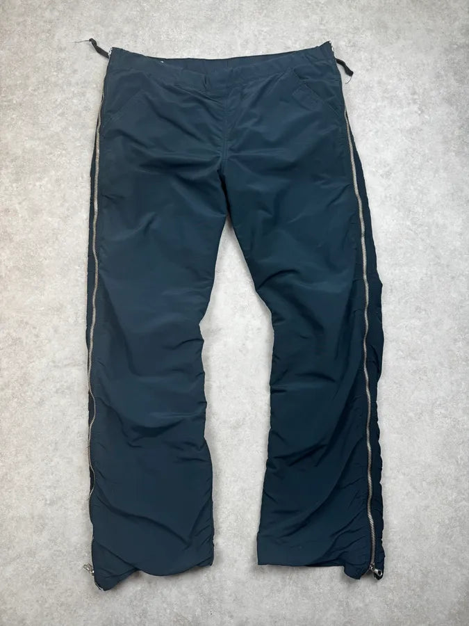2000s Jean Paul Gaultier Navy Full Zip Nylon Pants EQpLvQC 0