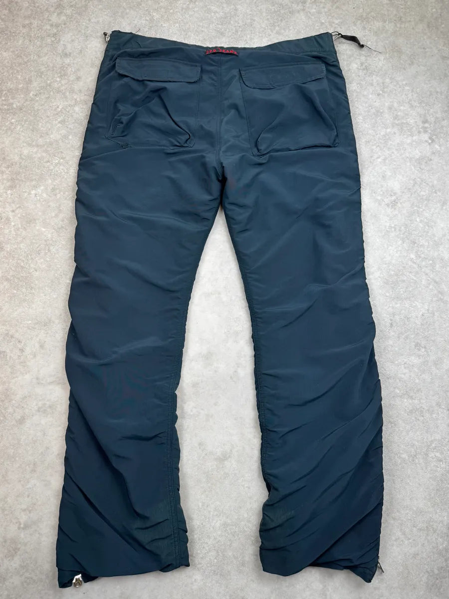 2000s Jean Paul Gaultier Navy Full Zip Nylon Pants EQpLvQC 2