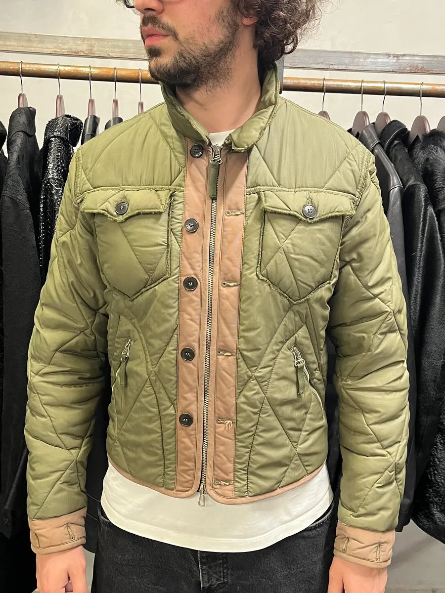 2000s Jean Paul Gaultier Olive Cozy Buttoned Puffer Jacket uwCgGzE 1