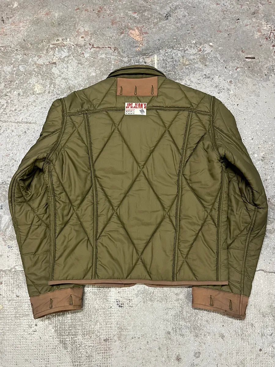 2000s Jean Paul Gaultier Olive Cozy Buttoned Puffer Jacket uwCgGzE 3