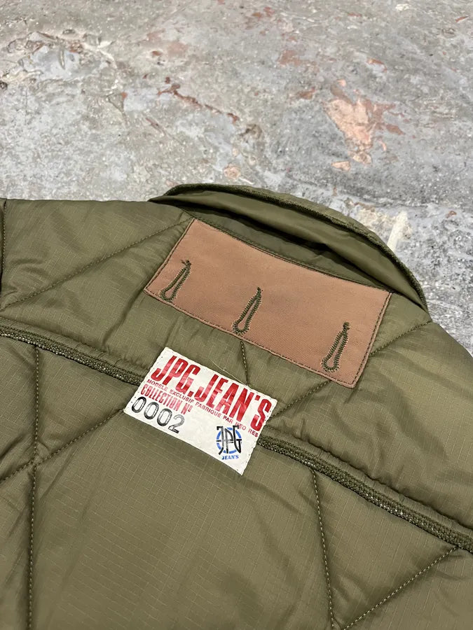 2000s Jean Paul Gaultier Olive Cozy Buttoned Puffer Jacket uwCgGzE 7