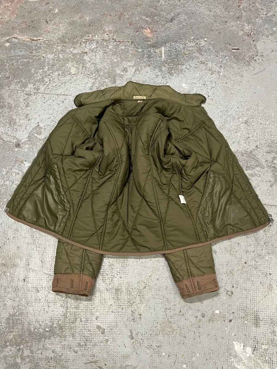 2000s Jean Paul Gaultier Olive Cozy Buttoned Puffer Jacket uwCgGzE 8