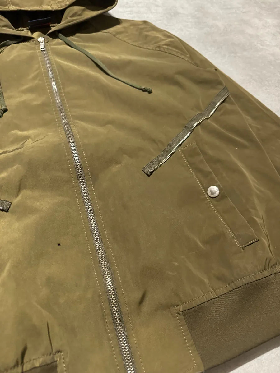2000s Jean Paul Gaultier Olive Multi zips Symmetrical Hooded Jacket (M/L) 6