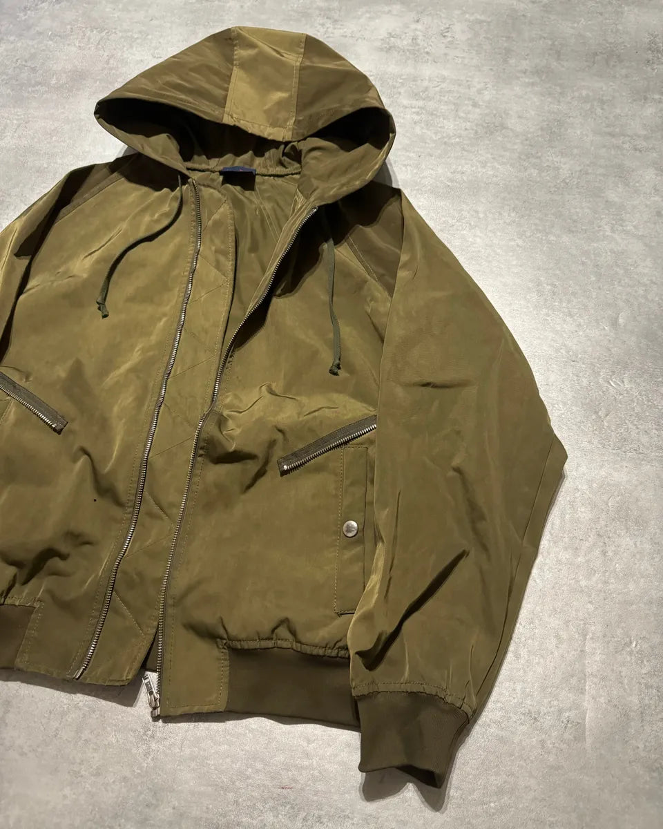 2000s Jean Paul Gaultier Olive Multi zips Symmetrical Hooded Jacket (M/L) 8