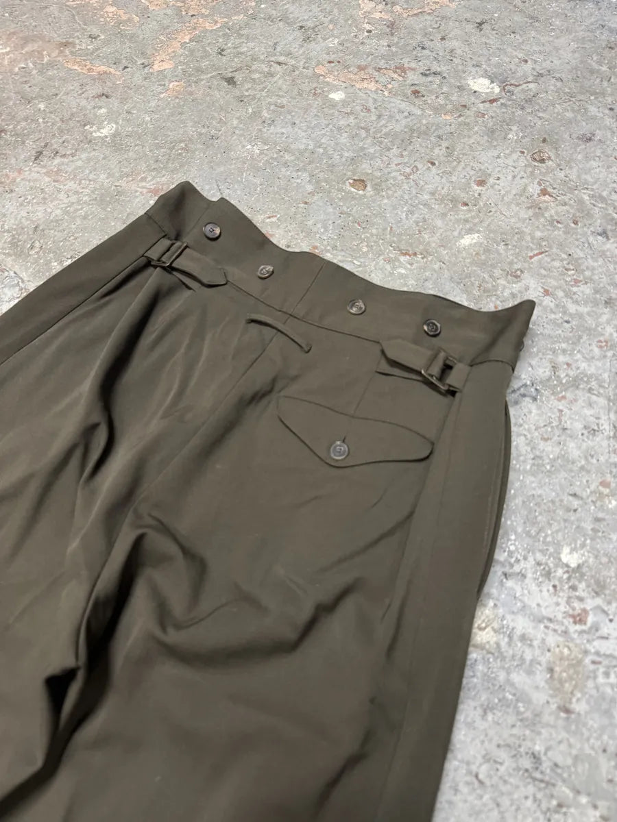 2000s Jean Paul Gaultier Olive Tailored Pants (XS/S) 10