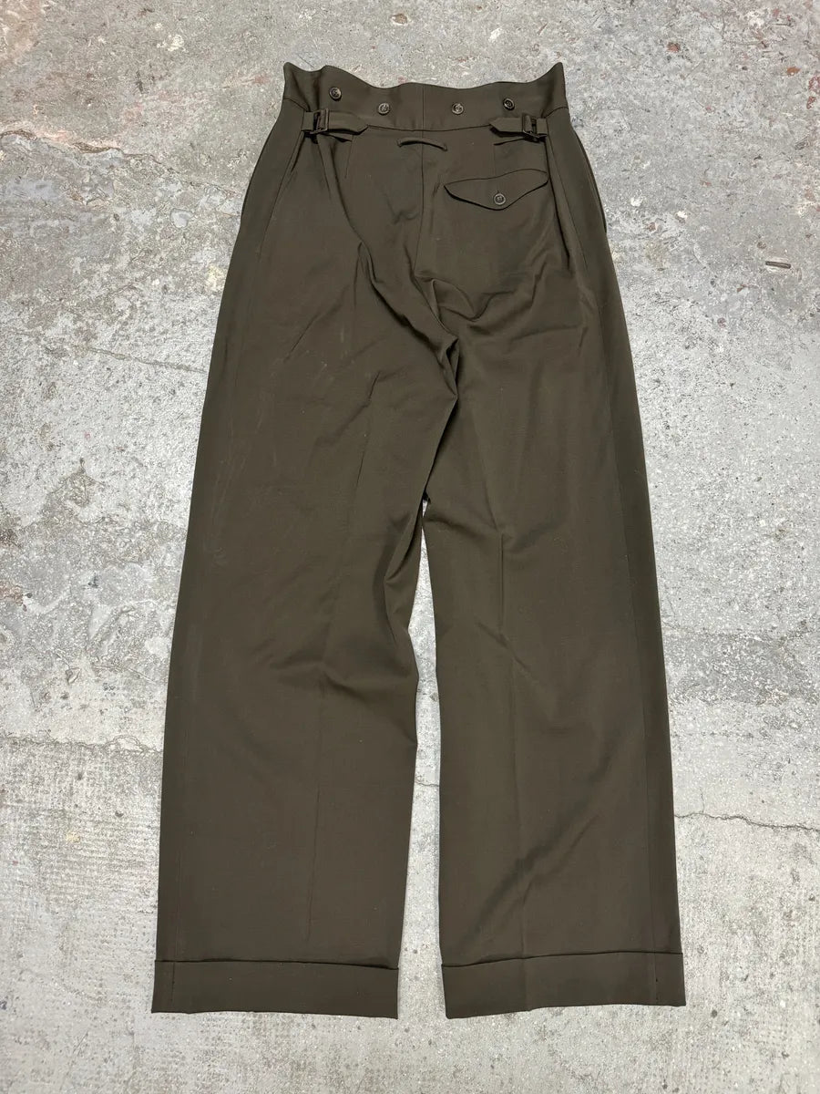 2000s Jean Paul Gaultier Olive Tailored Pants (XS/S) 2