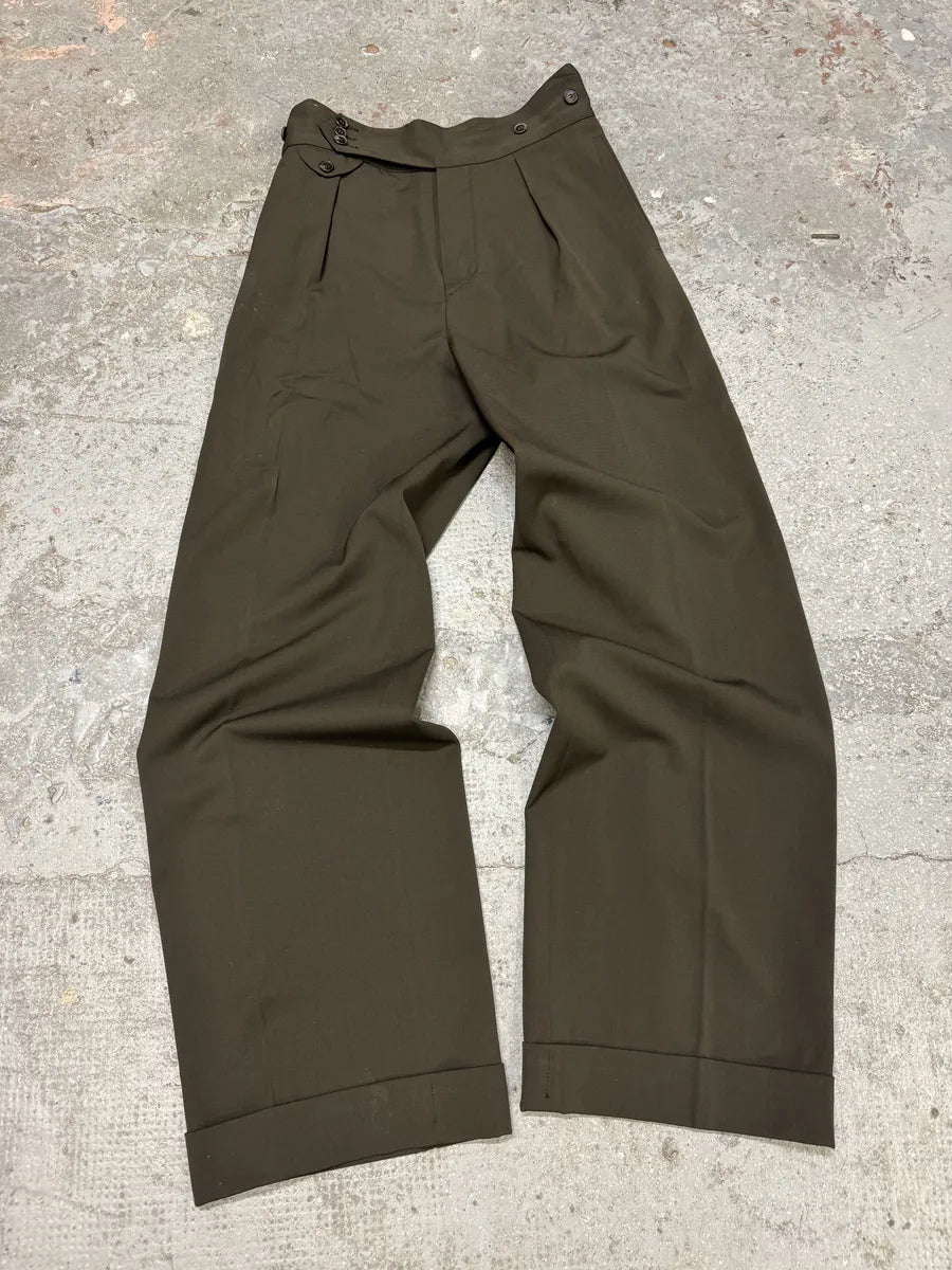 2000s Jean Paul Gaultier Olive Tailored Pants (XS/S) 4
