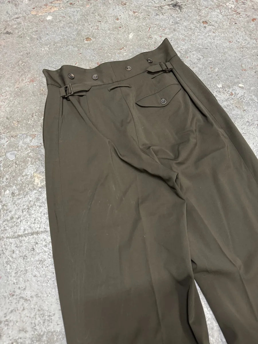 2000s Jean Paul Gaultier Olive Tailored Pants (XS/S) 5