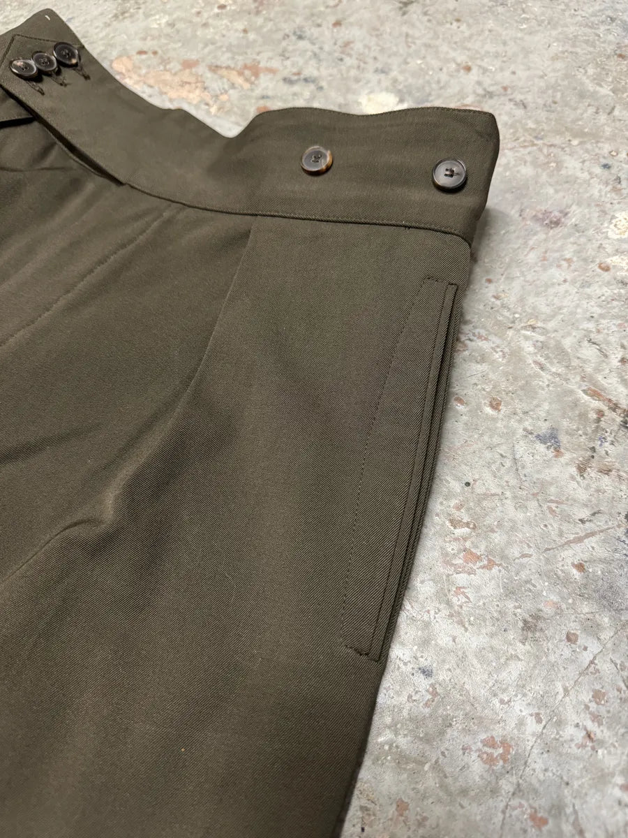 2000s Jean Paul Gaultier Olive Tailored Pants (XS/S) 9