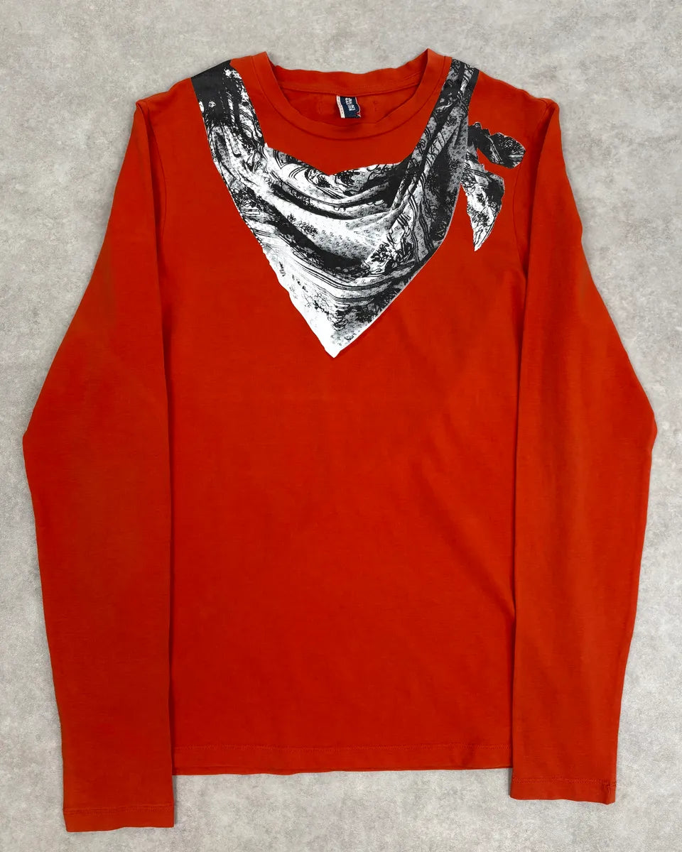 2000s Jean Paul Gaultier Orange Bandana Longsleeve RgWNsOg 0