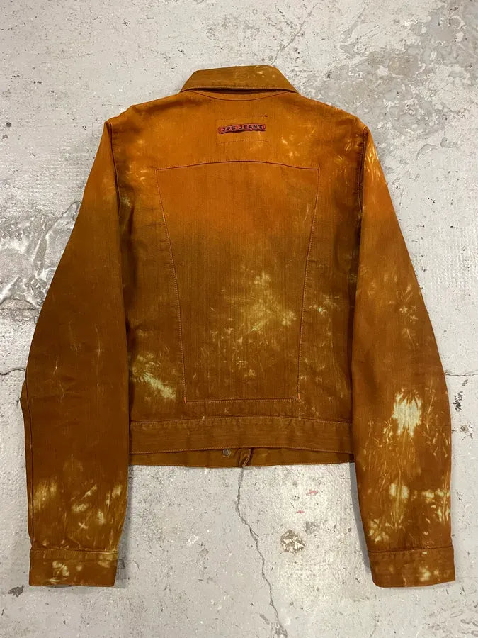 2000s Jean Paul Gaultier Orange Tie Dye Denim Jacket uYAhXlD 3