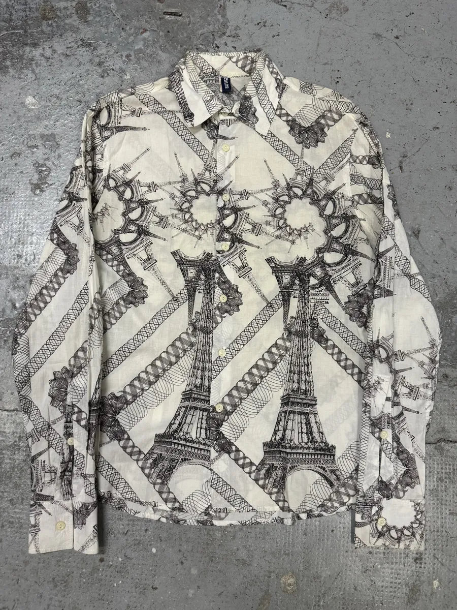 2000s Jean Paul Gaultier Paris Eiffel Tower Shirt yYuwuJG 0
