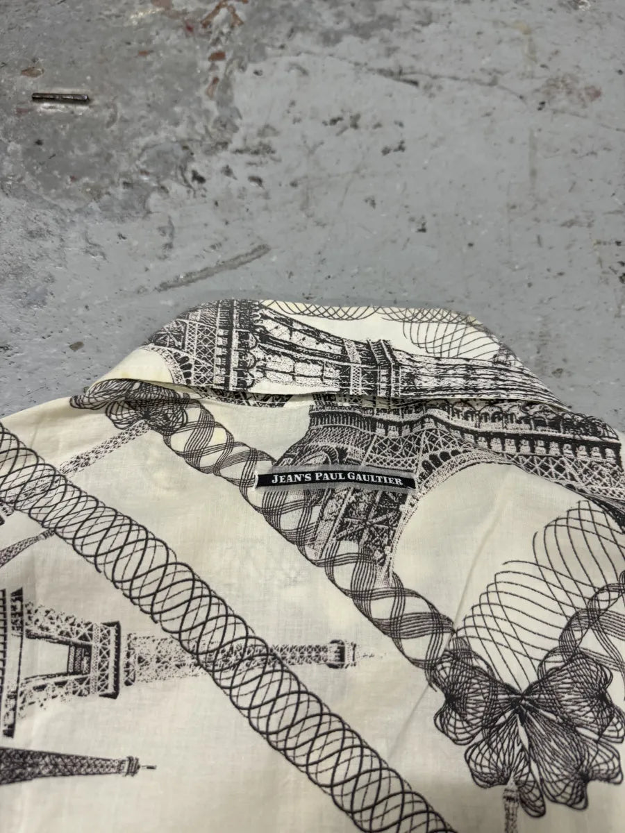 2000s Jean Paul Gaultier Paris Eiffel Tower Shirt yYuwuJG 10