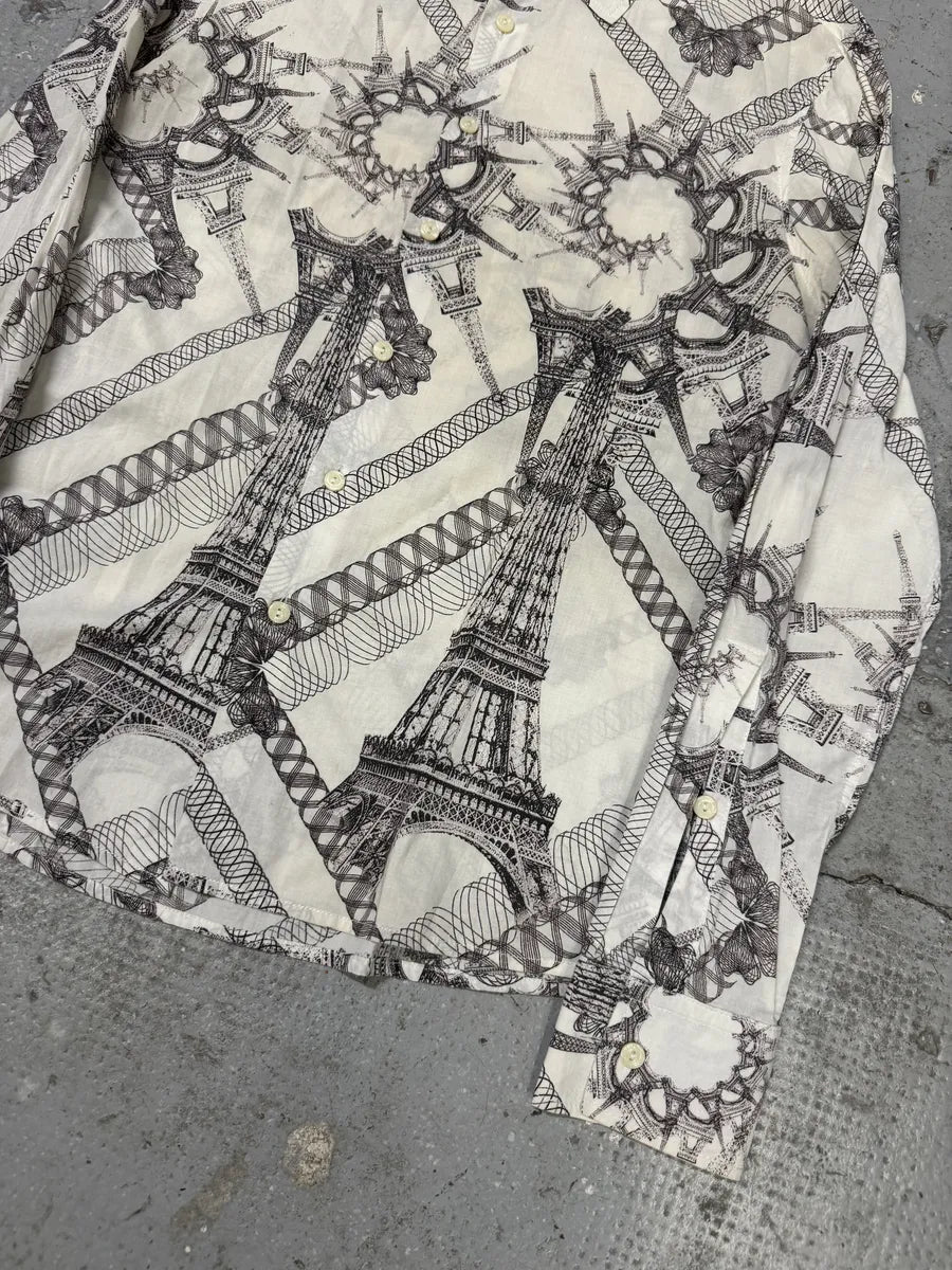 2000s Jean Paul Gaultier Paris Eiffel Tower Shirt yYuwuJG 11