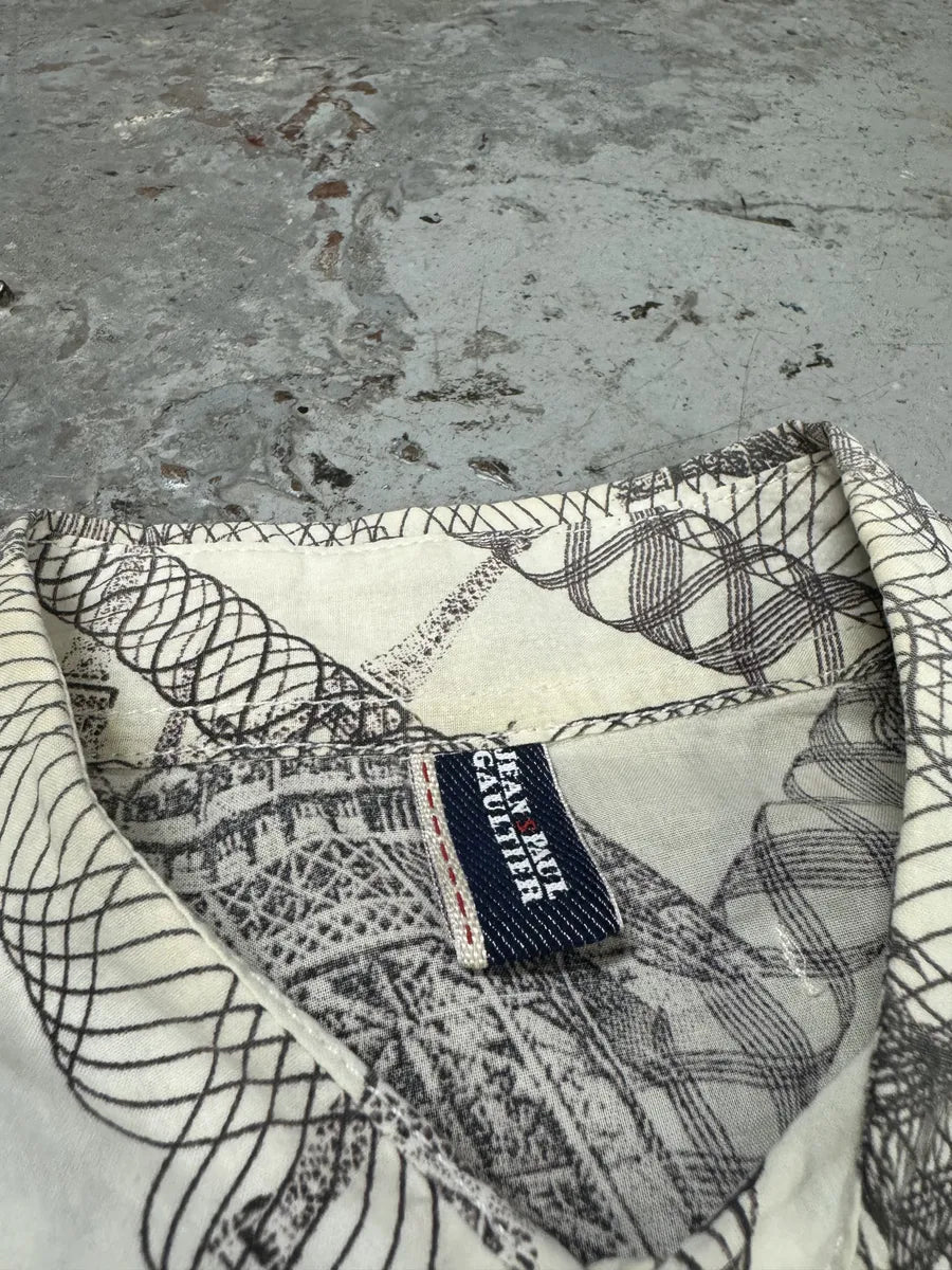 2000s Jean Paul Gaultier Paris Eiffel Tower Shirt yYuwuJG 12