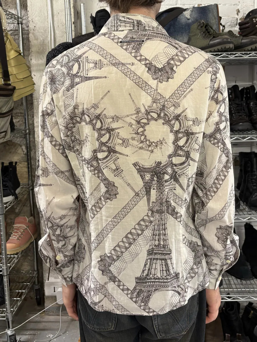 2000s Jean Paul Gaultier Paris Eiffel Tower Shirt yYuwuJG 2