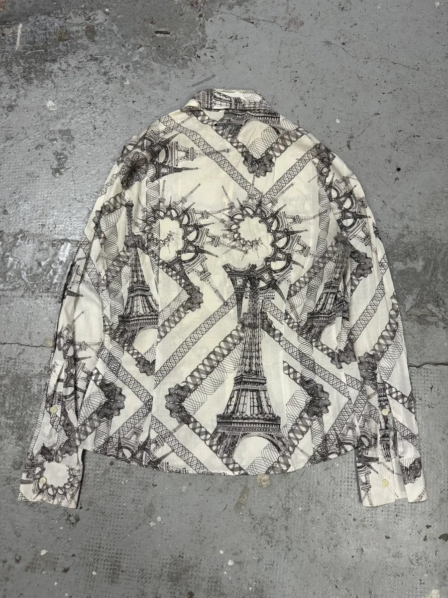 2000s Jean Paul Gaultier Paris Eiffel Tower Shirt yYuwuJG 3