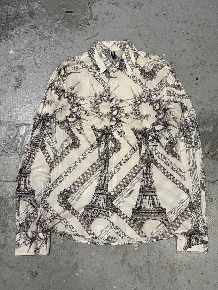 2000s Jean Paul Gaultier Paris Eiffel Tower Shirt yYuwuJG 5