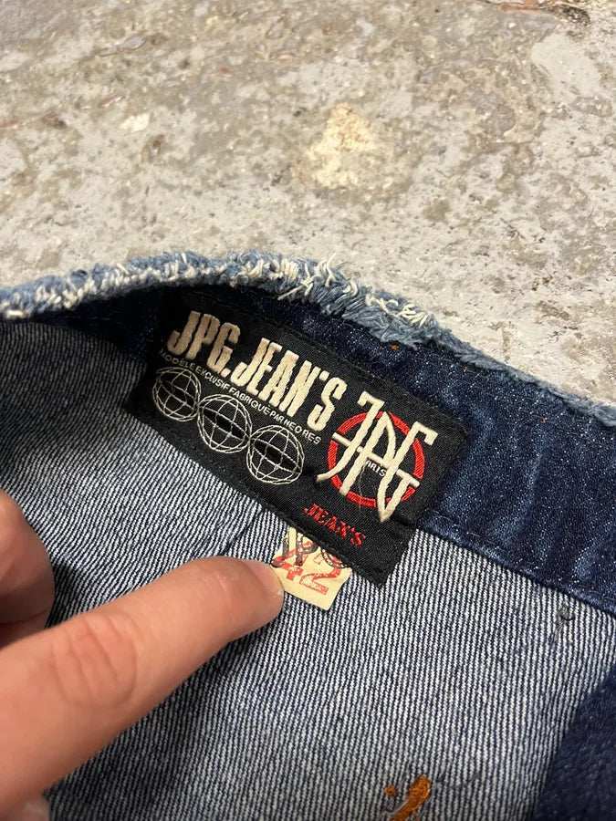 2000s Jean Paul Gaultier Patchwork Long Denim Skirt xgswUND 10