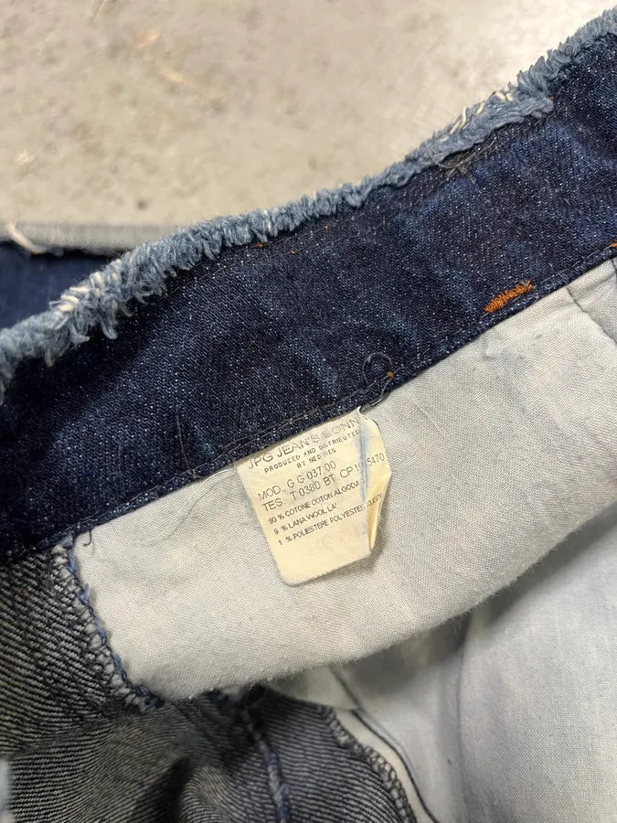 2000s Jean Paul Gaultier Patchwork Long Denim Skirt xgswUND 11