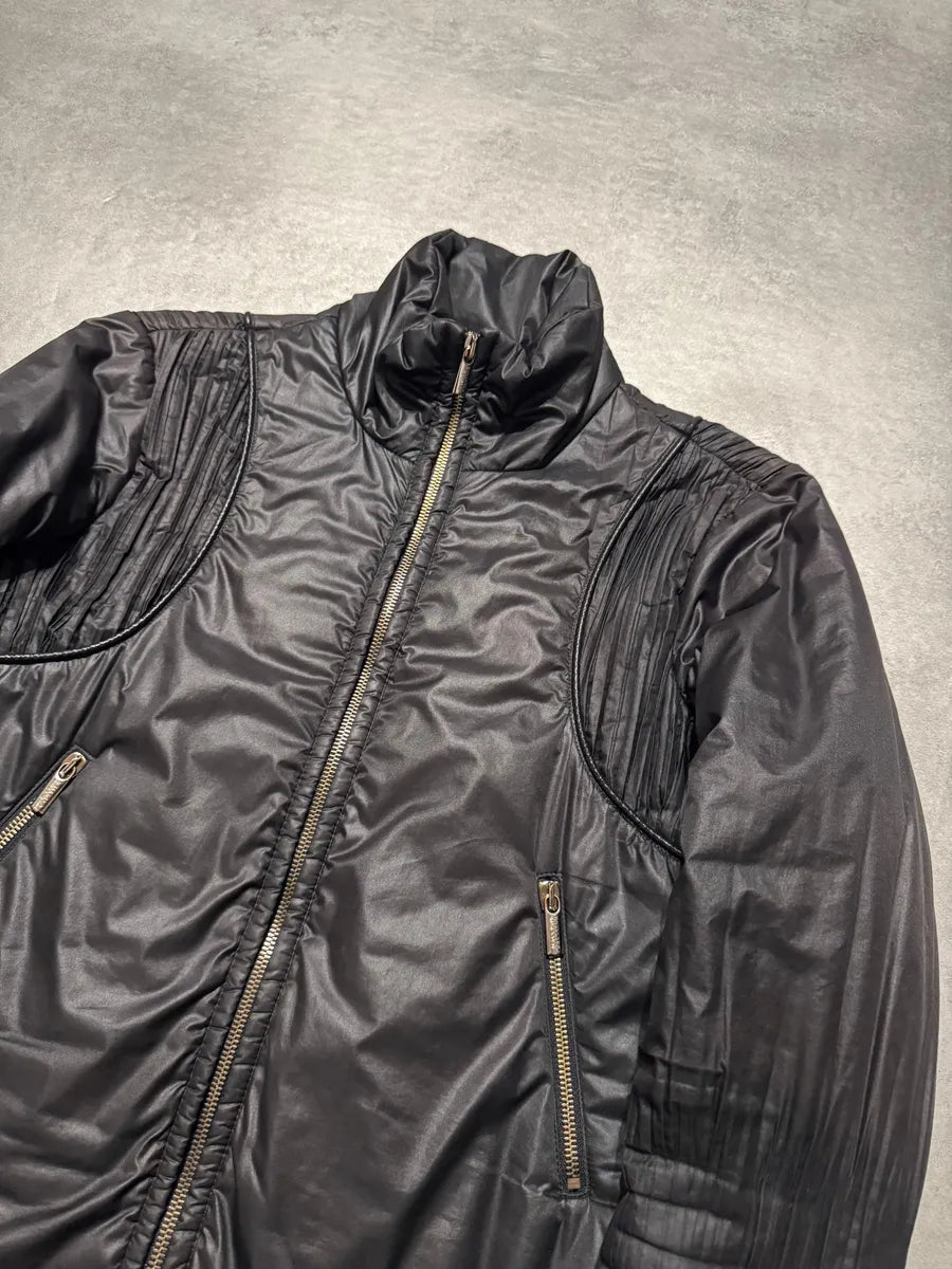2000s Jean Paul Gaultier Puffer Plissé Black Jacket lBUXIEX 1