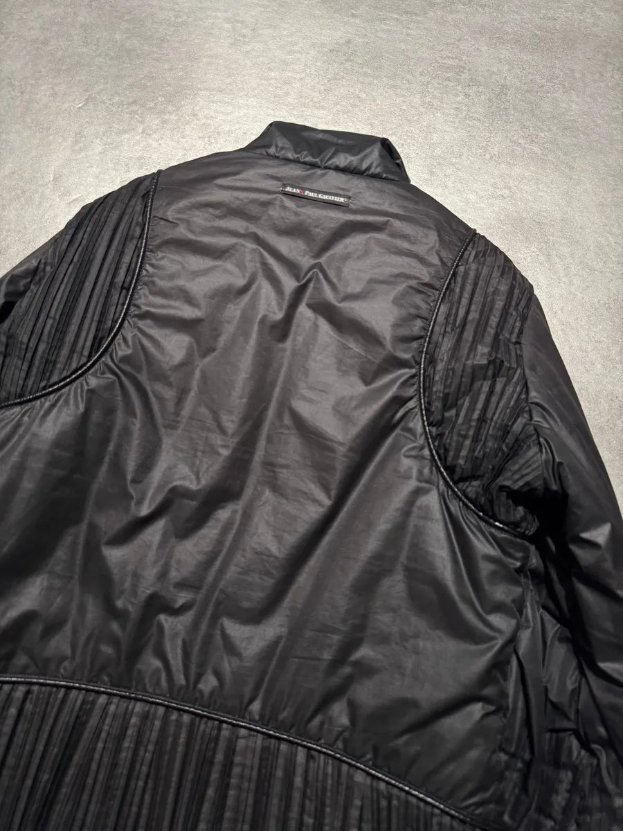 2000s Jean Paul Gaultier Puffer Plissé Black Jacket lBUXIEX 3