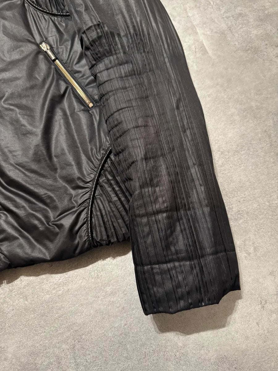 2000s Jean Paul Gaultier Puffer Plissé Black Jacket lBUXIEX 5