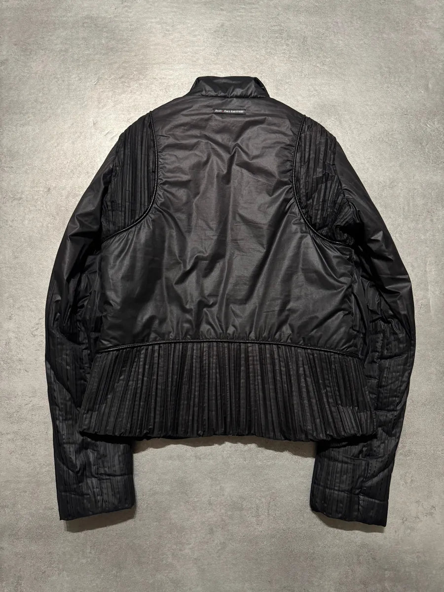 2000s Jean Paul Gaultier Puffer Plissé Black Jacket lBUXIEX 6