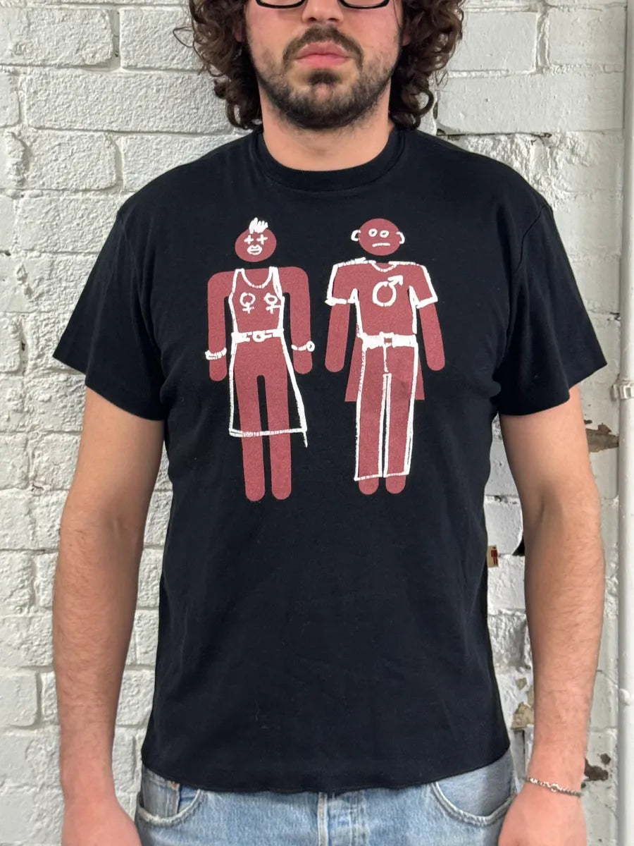 2000s Jean Paul Gaultier Punk Pictogram Black T-Shirt HBbITti 1