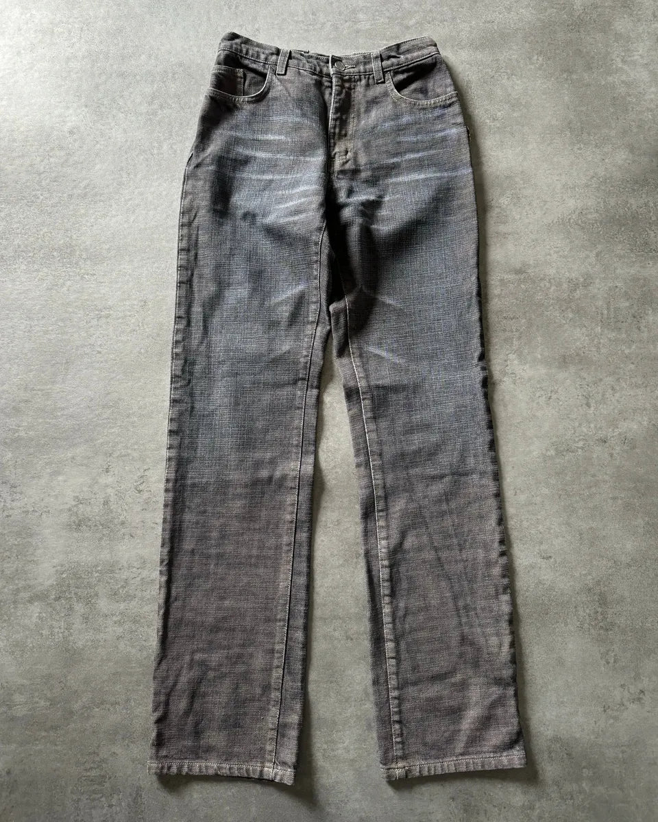 2000s Jean Paul Gaultier Raw Reversed Denim Pants MNXDxRb 0
