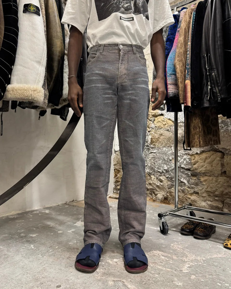 2000s Jean Paul Gaultier Raw Reversed Denim Pants MNXDxRb 8