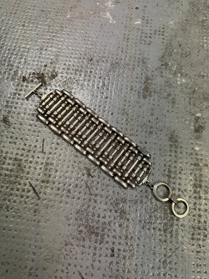 2000s Jean Paul Gaultier Roman Pillar Stainless Steel Bracelet tpJNQwT 3