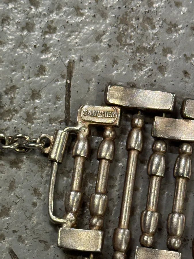 2000s Jean Paul Gaultier Roman Pillar Stainless Steel Bracelet tpJNQwT 4
