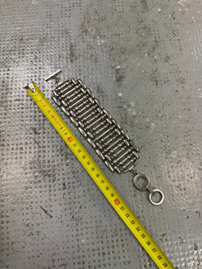2000s Jean Paul Gaultier Roman Pillar Stainless Steel Bracelet tpJNQwT 7