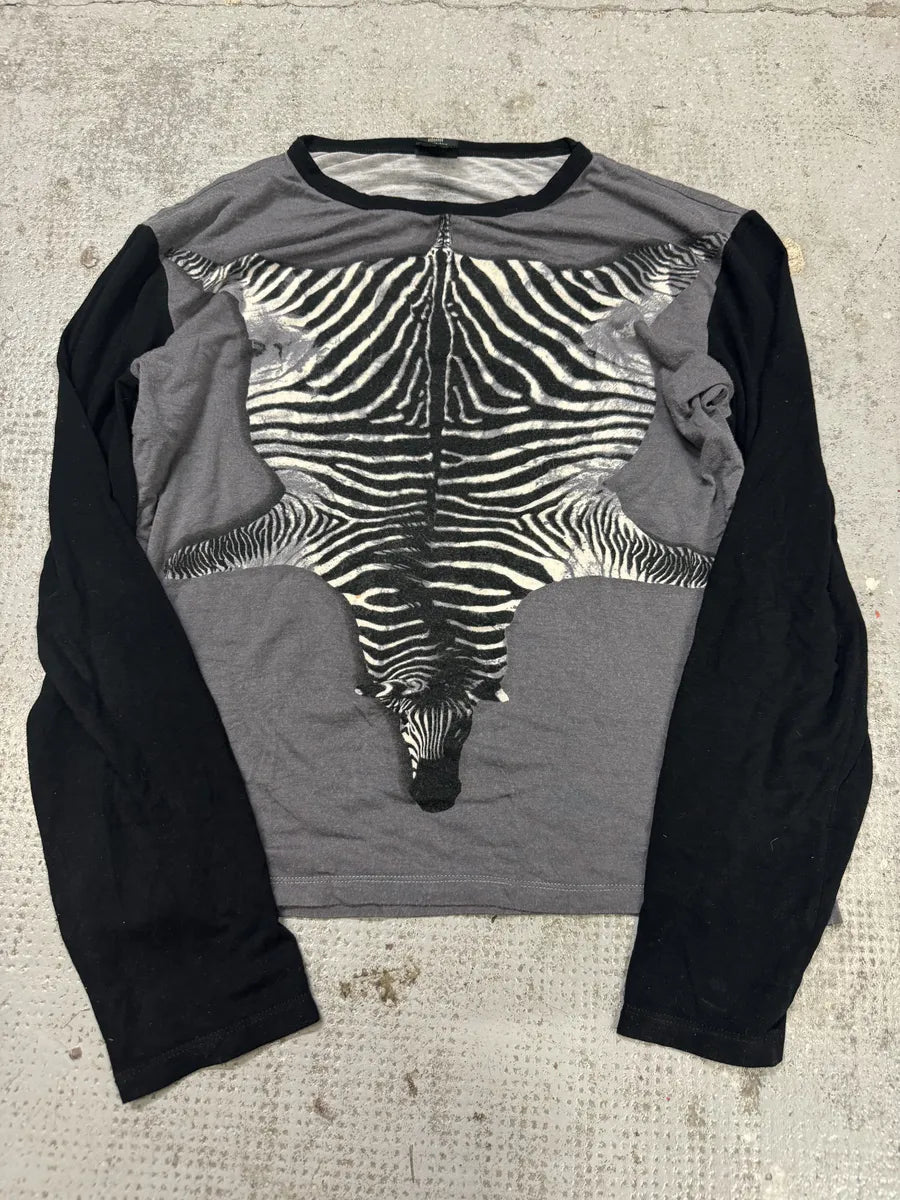 2000s Jean Paul Gaultier Safari Zebra Longsleeves Carpet rIdAbpI 0